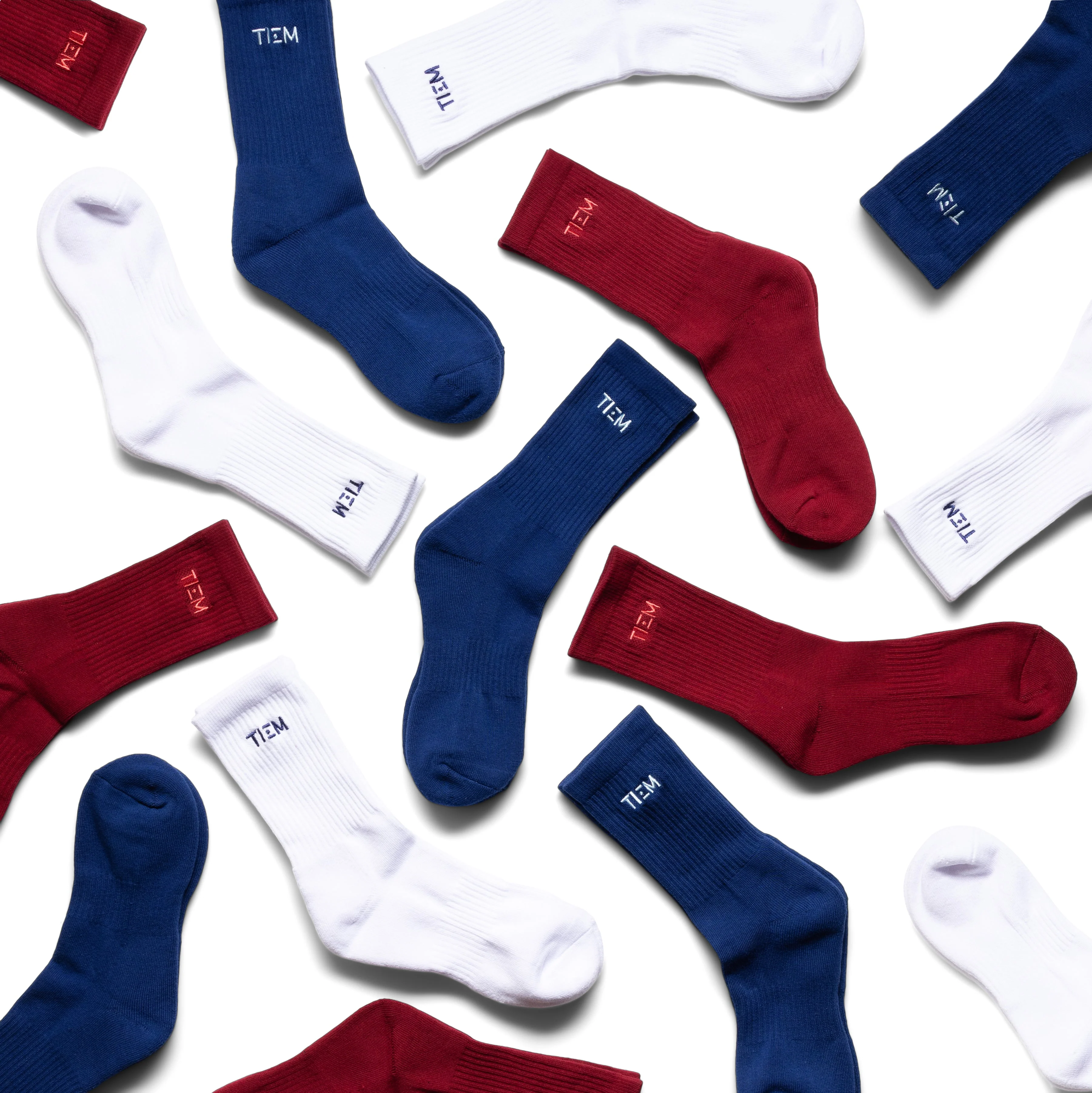 Cotton Crew Socks - Navy/Blue - Image 4