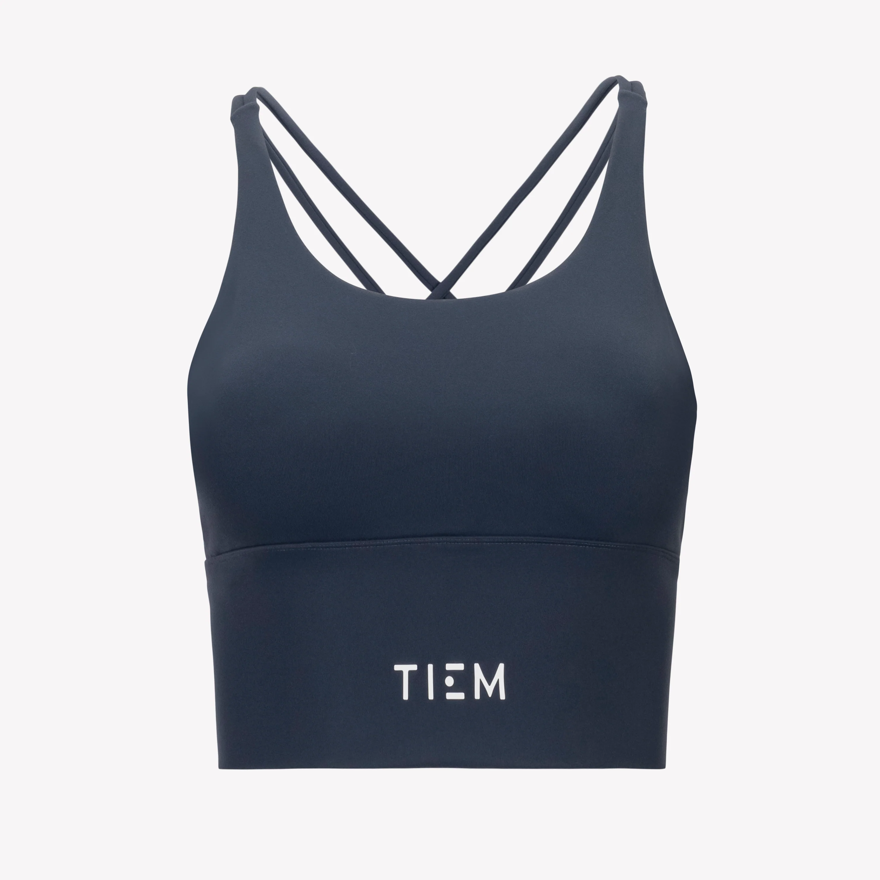 Strappy Sports Bra - Navy/White - Image 3